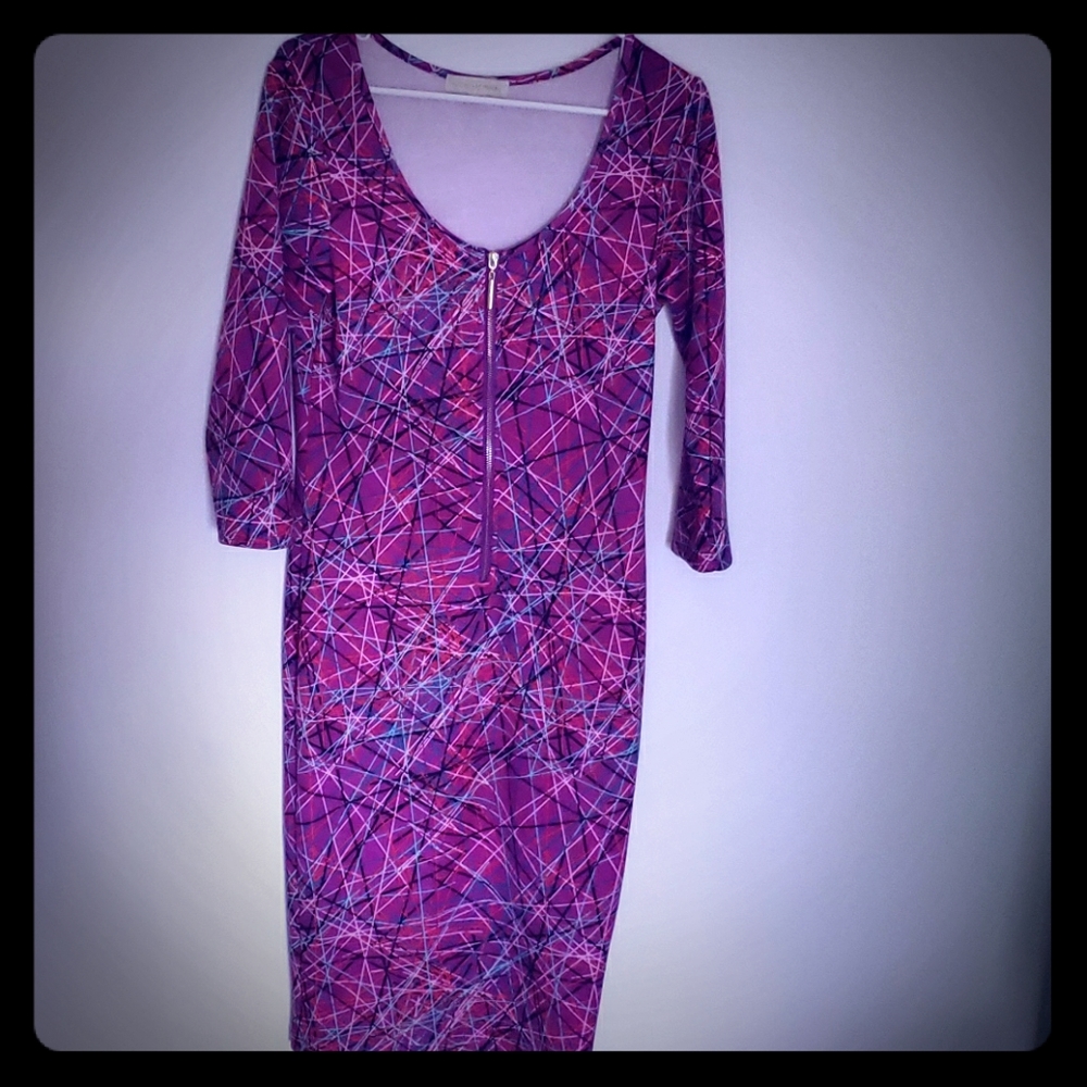 Nicki Minaj Purple body hugging dress